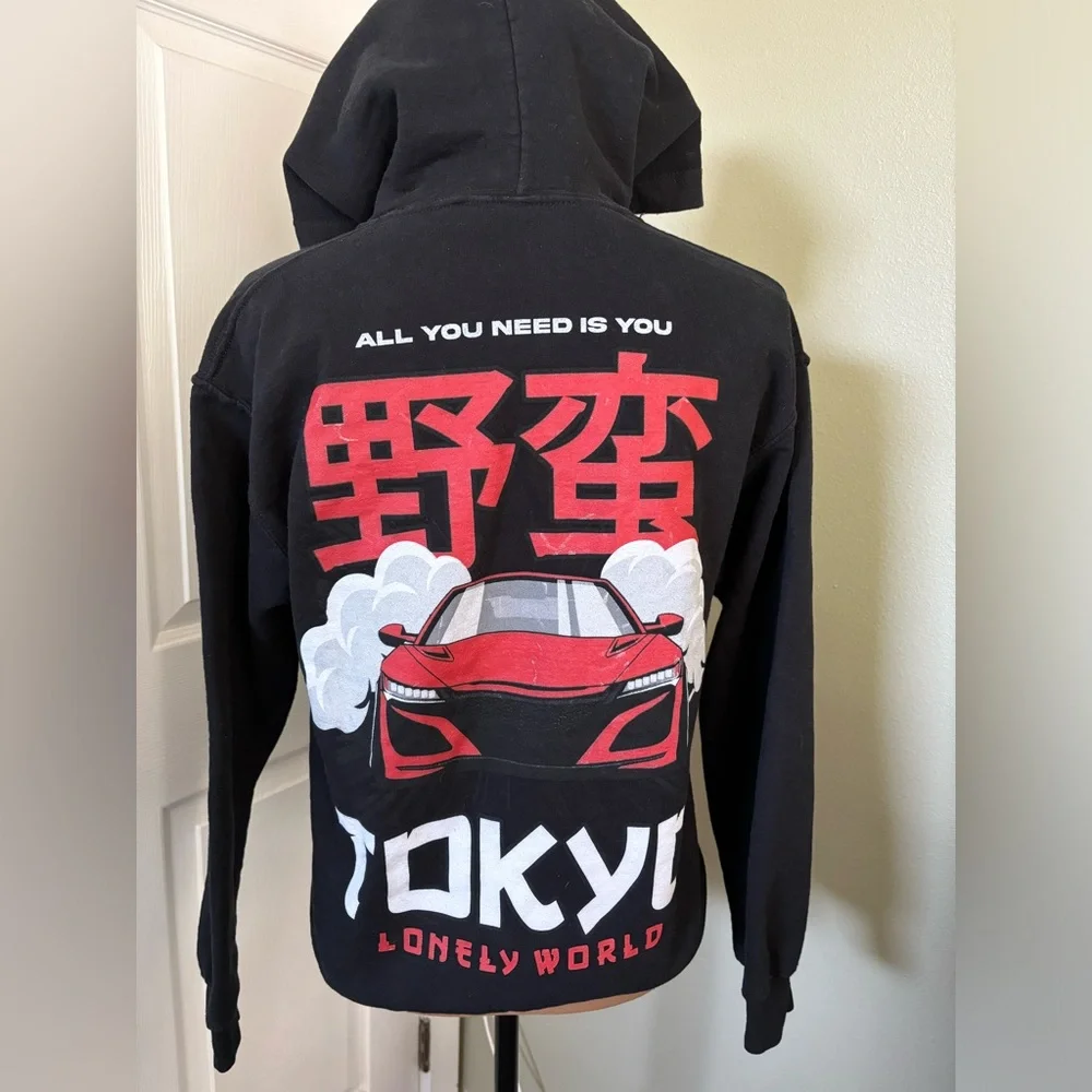 Popular Poison Anime Lonely World black and red hoodie size small Tokyo